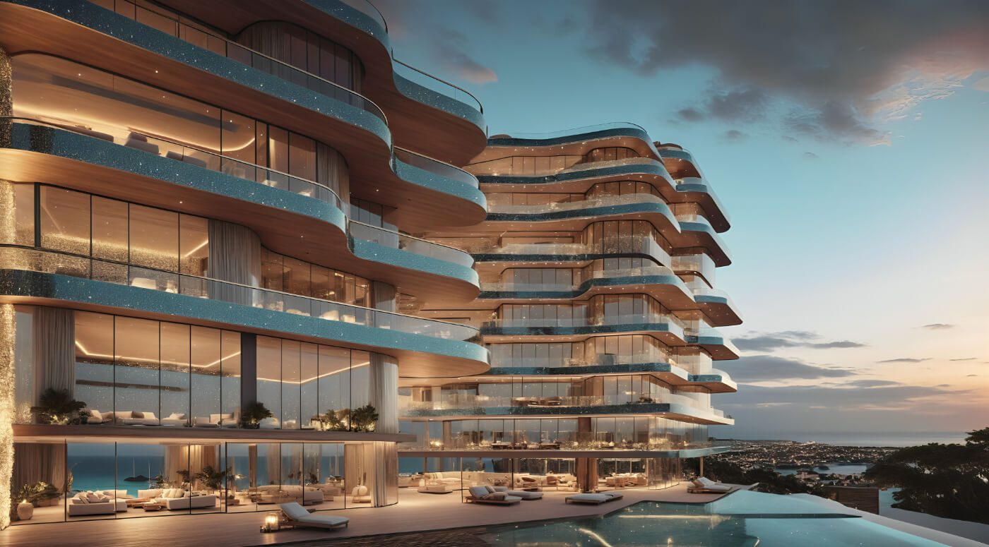 Vistal by Victoria Swarovski — façade with infinity pool